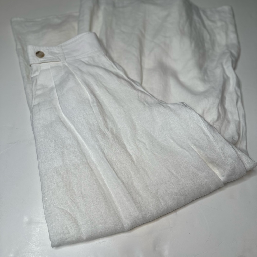 Banana Republic White Wide Leg Pants - Picture 12 of 12